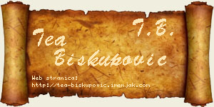 Tea Biskupović vizit kartica